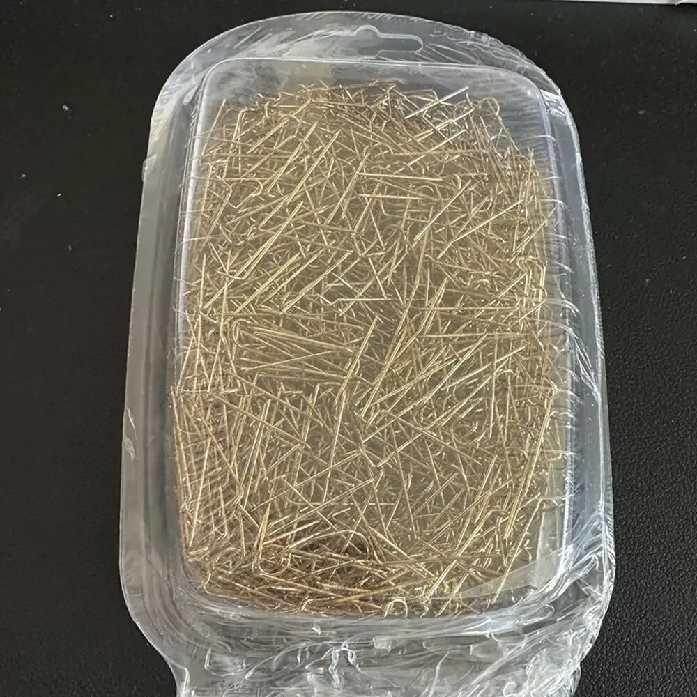 Package of 1,000, U-pin, GOLD-finished steel, 22x6mm, Jewelry, Sewing, Crafts - Picture 3 of 4